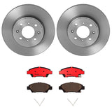 Brembo OE Front Brake Kit (Prem NAO Ceramic Pads/Prem UV Coat Rotors) - 11-15 Honda CR-Z/09-13 Fit/15-20 Fit by Brembo KT00692-BRE