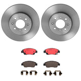 Brembo OE Front Brake Kit (Prem NAO Ceramic Pads/Prem UV Coat Rotors) - 13-14 Acura ILX/93-95 Honda Civic/03-15 Civic by Brembo KT00693-BRE