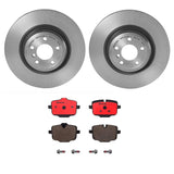Brembo OE Rear Brake Kit (Prem NAO Ceramic Pads/Prem UV Coat Rotors) - 11-16 BMW 550i by Brembo KT00710-BRE