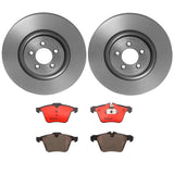 Brembo OE Front Brake Kit (Prem NAO Ceramic Pads/Prem UV Coat Rotors) - 06-08 Jaguar S-Type by Brembo KT00721-BRE
