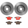 Brembo OE Front Brake Kit with Ceramic Pads 06-08 Jaguar S-Type (355mm)