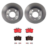 Brembo OE Rear Brake Kit (Prem NAO Ceramic Pads/Prem UV Coat Rotors) - Audi by Brembo KT00735-BRE
