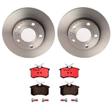 Brembo OE Rear Brake Kit (Prem NAO Ceramic Pads/Prem UV Coat Rotors) - Audi by Brembo KT00736-BRE