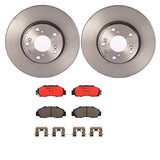 Brembo OE Front Brake Kit (Prem NAO Ceramic Pads/Prem UV Coat Rotors) - 97-99 Acura CL by Brembo KT00739-BRE