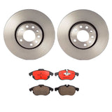 Brembo OE Front Brake Kit (Prem NAO Ceramic Pads/Prem UV Coat Rotors) - 03-11 Saab 9-3/10-11 9-3X by Brembo KT00797-BRE