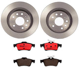 Brembo OE Rear Brake Kit (Prem NAO Ceramic Pads/Prem UV Coat Rotors) - 08-10 Chevy Cobalt by Brembo KT00799-BRE