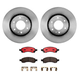 Brembo OE Front Brake Kit (Prem NAO Ceramic Pads/Prem UV Coat Rotors) - 08-17 Buick Enclave by Brembo KT00801-BRE