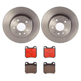 Brembo OE Rear Brake Kit (Prem NAO Ceramic Pads/Prem UV Coat Rotors) - 97-98 Saab 9-3/2000 LS2/LW2/01-03 LW300 by Brembo KT00805-BRE