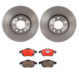 Brembo OE Front Brake Kit (Prem NAO Ceramic Pads/Prem UV Coat Rotors) - 03-11 Saab 9-3/10-11 9-3X by Brembo KT00811-BRE