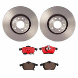 Brembo OE Front Brake Kit (Prem NAO Ceramic Pads/Prem UV Coat Rotors) - 99-03 Saab 9-3/99-09 9-5/01-05 Saturn L300 by Brembo KT00812-BRE