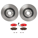 Brembo OE Front Brake Kit (Prem NAO Ceramic Pads/Prem UV Coat Rotors) - VW/Audi by Brembo KT00814-BRE