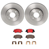 Brembo OE Front Brake Kit (Prem NAO Ceramic Pads/Prem UV Coat Rotors) - 12-20 Hyundai Accent/12-19 Kia Rio by Brembo KT00829-BRE