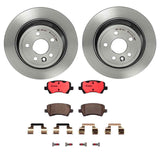 Brembo OE Rear Brake Kit (Prem NAO Ceramic Pads/Prem UV Coat Rotors) - 13-15 Land Rover LR2 by Brembo KT00841-BRE