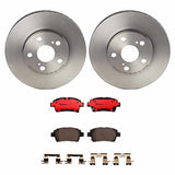 Brembo OE Front Brake Kit (Prem NAO Ceramic Pads/Prem UV Coat Rotors) - 2000 Toyota Celica/00-05 MR2 Spyder/01-09 Prius by Brembo KT00848-BRE