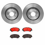 Brembo OE Front Brake Kit (Prem NAO Ceramic Pads/Prem UV Coat Rotors) - 14-19 Nissan Rogue/17-19 Rogue Sport by Brembo KT00849-BRE