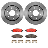 Brembo OE Front Brake Kit (Prem NAO Ceramic Pads/Prem Rotors) - 04-06 Infiniti QX56/05-06 Nissan Armada by Brembo KT00851-BRE