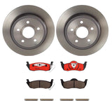 Brembo OE Rear Brake Kit (Prem NAO Ceramic Pads/Prem UV Coat Rotors) - 06-10 Jeep Commander/05-10 Grand Cherokee by Brembo KT00852-BRE