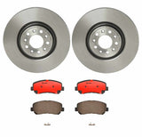Brembo OE Front Brake Kit (Prem NAO Ceramic Pads/Prem UV Coat Rotors) - 15-17 Chrysler 200/14-20 Jeep Cherokee by Brembo KT00886-BRE