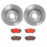 Brembo OE Front Brake Kit (Prem NAO Ceramic Pads/Prem UV Coat Rotors) - 06-11 Hyundai Accent/Kia Rio/Rio5 by Brembo KT00893-BRE