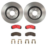 Brembo OE Front Brake Kit (Prem NAO Ceramic Pads/Prem UV Coat Rotors) - 91-96 Dodge Stealth by Brembo KT00897-BRE