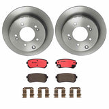 Brembo OE Rear Brake Kit (Prem NAO Ceramic Pads/Prem UV Coat Rotors) - 09-12 Hyundai Elantra by Brembo KT00907-BRE
