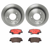 Brembo OE Rear Brake Kit (Prem NAO Ceramic Pads/Prem UV Coat Rotors) - 2010 Hyundai Elantra/09-10 Sonata/10-13 Kia Soul by Brembo KT00909-BRE