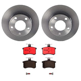 Brembo OE Rear Brake Kit (Prem NAO Ceramic Pads/Prem UV Coat Rotors) - 88-92 Audi 80 by Brembo KT00934-BRE