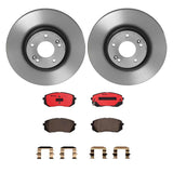 Brembo OE Front Brake Kit (Prem NAO Ceramic Pads/Prem UV Coat Rotors) - 2015 Hyundai Sonata/10-17 Tucson by Brembo KT00949-BRE