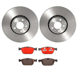 Brembo OE Front Brake Kit (Prem NAO Ceramic Pads/Prem UV Coat Rotors) - 10-15 Volvo XC60/03-14 XC90 by Brembo KT00951-BRE