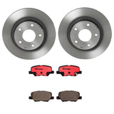 Brembo OE Rear Brake Kit (Prem NAO Ceramic Pads/Prem UV Coat Rotors) - 14-16 Mazda 3/14-15 Mazda 6 by Brembo KT00966-BRE