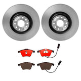 Brembo OE Front Brake Kit (Prem NAO Ceramic Pads/Prem UV Coat Rotors) - Audi by Brembo KT00980-BRE