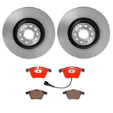 Brembo OE Front Brake Kit (Prem NAO Ceramic Pads/Prem UV Coat Rotors) - VW/Audi by Brembo KT00981-BRE