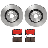 Brembo OE Front Brake Kit (Prem NAO Ceramic Pads/Prem UV Coat Rotors) - 15-17 WRX STI/17-20 BRZ by Brembo KT00986-BRE