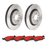 Brembo OE Front Brake Kit (Prem NAO Ceramic Pads/Prem UV Coat Rotors) - 12-19 Dodge Durango/12-20 Jeep Grand Cherokee by Brembo KT00991-BRE