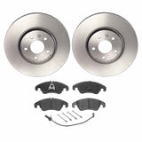 Brembo OE Front Brake Kit (Prem NAO Ceramic Pads/Prem UV Coat Rotors) - Audi by Brembo KT00998-BRE
