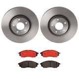 Brembo OE Front Brake Kit (Prem NAO Ceramic Pads/Prem UV Coat Rotors) - 05-07 Infiniti G35/09-10 G37/05-09 Nissan 350Z by Brembo KT00A02-BRE