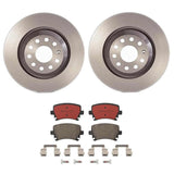 Brembo OE Rear Brake Kit (Prem NAO Ceramic Pads/Prem UV Coat Rotors) - VW/Audi by Brembo KT00A08-BRE