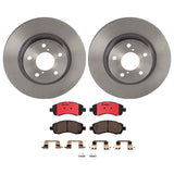Brembo OE Front Brake Kit (Prem NAO Ceramic Pads/Prem UV Coat Rotors) - 97-01 Subaru Impreza/97-00 Legacy by Brembo KT00A15-BRE