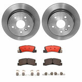 Brembo OE Rear Brake Kit (Prem NAO Ceramic Pads/Prem UV Coat Rotors) - 90-91 Lexus ES250/92-99 ES300/98-99 Toyota Camry by Brembo KT00A17-BRE