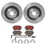 Brembo OE Rear Brake Kit (Prem NAO Ceramic Pads/Prem UV Coat Rotors) - Audi by Brembo KT00A22-BRE