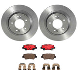 Brembo OE Rear Brake Kit (Prem NAO Ceramic Pads/Prem UV Coat Rotors) - 12-20 Hyundai Accent by Brembo KT00A29-BRE