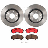 Brembo OE Front Brake Kit (Prem NAO Ceramic Pads/Prem UV Coat Rotors) - 92-93 Mazda MPV by Brembo KT00A32-BRE