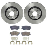 Brembo OE Front Brake Kit (Prem NAO Ceramic Pads/Prem UV Coat Rotors) - 17-20 Hyundai Elantra/16-21 Tucson by Brembo KT00A33-BRE
