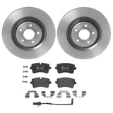 Brembo OE Rear Brake Kit (Prem NAO Ceramic Pads/Prem UV Coat Rotors) - Audi by Brembo KT00A39-BRE