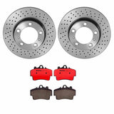 Brembo OE Front Brake Kit (Prem NAO Ceramic Pads/Prem UV Coat Rotors) - Porsche by Brembo KT00A68-BRE