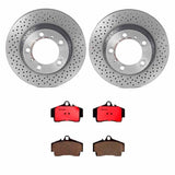 Brembo OE Rear Brake Kit (Prem NAO Ceramic Pads/Prem UV Coat Rotors) - Porsche by Brembo KT00B02-BRE