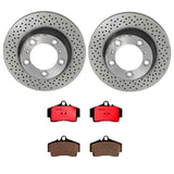 Brembo OE Rear Brake Kit (Prem NAO Ceramic Pads/Prem UV Coat Rotors) - Porsche by Brembo KT00B03-BRE