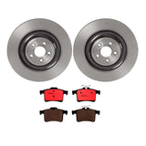 Brembo OE Rear Brake Kit (Prem NAO Ceramic Pads/Prem UV Coat Rotors) - 10-15 Jaguar XF/XFR/13-15 XFR-S/10-16 XJ by Brembo KT00C16-BRE