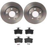 Brembo OE Rear Brake Kit (Prem NAO Ceramic Pads/Prem UV Coat Rotors) - Audi by Brembo KT04197-BRE