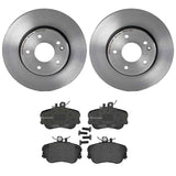 Brembo OE Front Brake Kit (Prem LowMet Pads/Prem UV Coat Rotors) - 06-08 Jaguar S-Type/05-09 Vanden Plas by Brembo KT04228-BRE